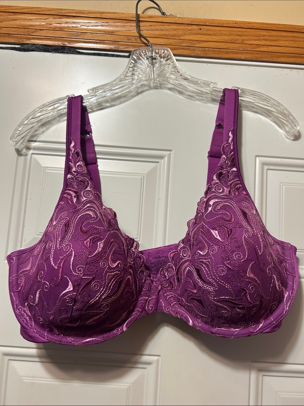 Playtex Purple Embroidered Underwire Bra 42C